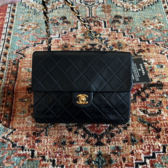 SOLD** Chanel Vintage Classic Mini Square Single Flap Bag - Picture 4 of 14